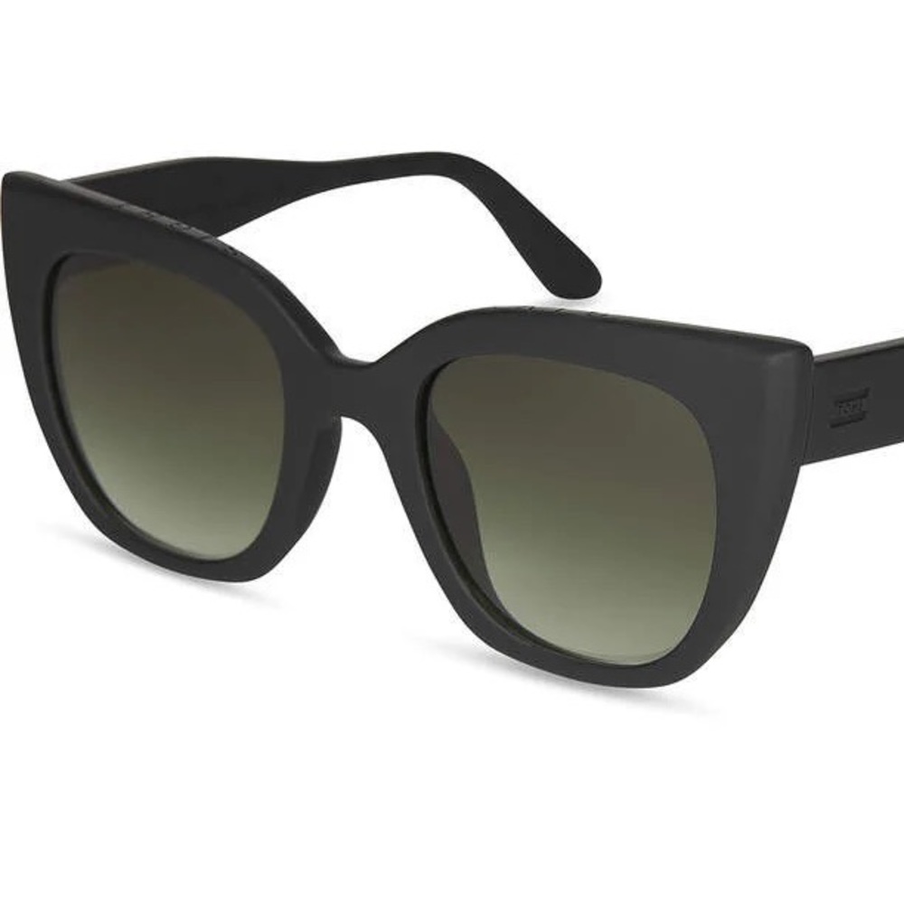 Toms Matte Black Cat-Eye Sunglasses